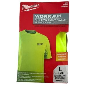 Milwaukee Workskin Hi-Vis L Lightweight Performance Shirt 414HV Yellow Short Slv